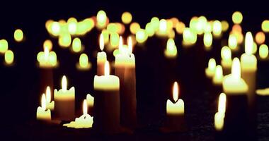 CGI Candlelit ambiance creates a serene atmosphere for reflection and peace video
