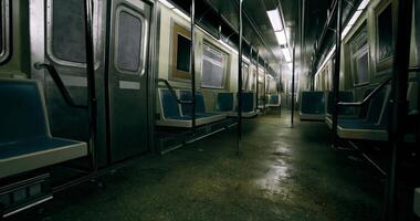 CGI Urban subway interior captured during late night hours with empty atmosphere video