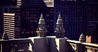 CGI Architectural details of a historic building in an urban landscape video