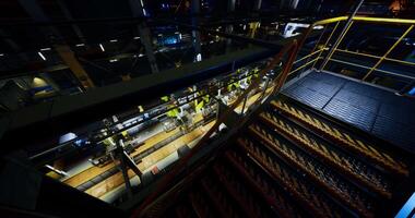 CGI Industrial facility features multiple levels and intricate machinery setup video
