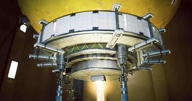 CGI Unique futuristic energy generator designed for advanced energy production video