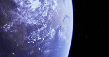 CGI View of Earth from space showcasing atmosphere and land features video