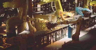 CGI Advanced robotics in manufacturing facility performing automated assembly tasks video