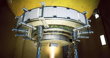 CGI Innovative energy generator design showcased in a futuristic lab setting video