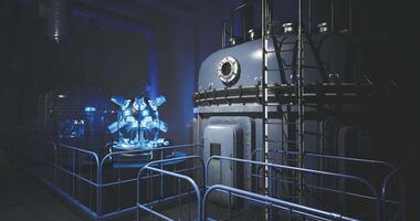 CGI Futuristic industrial facility displaying advanced technology and machinery video
