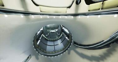 CGI Exploring the interior of the space station module designed for research video