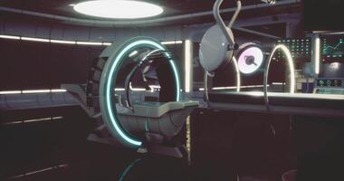 CGI Exploring advanced technology within a futuristic laboratory setting video