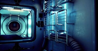 CGI Interior design of a module on the International Space Station exploring space video