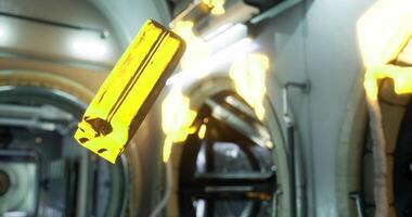 CGI Gasoline canister floats in microgravity aboard the international space station video
