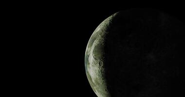 CGI Moon viewed from Earth presents a stunning display during nighttime video
