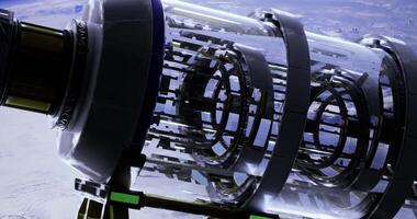 CGI Futuristic technology showcasing advanced space exploration machinery video