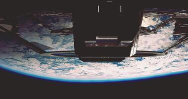 CGI Satellite views planet Earth from outer space during daylight hours video