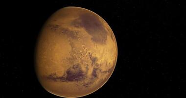 CGI Exploration of Mars revealing the planets surface and unique features video