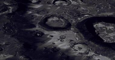 CGI Stunning view of the moons surface featuring craters and shadows video