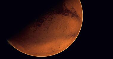 CGI Exploring the surface features and color of Mars from space video