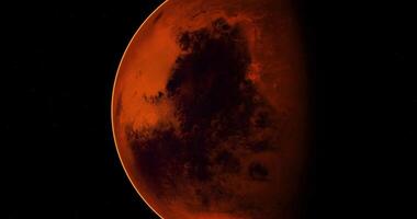 CGI Captivating view of Mars showcasing its distinct reddish surface and atmosphere video