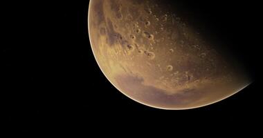 CGI Exploring the surface of Mars in stunning detail video