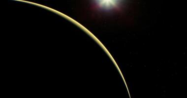 CGI Vibrant view of Mars showing curvature and atmospheric features video