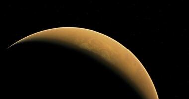 CGI Exploring the surface features and atmosphere of Mars from space video