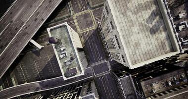 CGI Cityscape view from above showcasing urban architecture and streets video