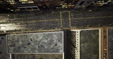 CGI Perspective view of city streets featuring crosswalks and buildings video