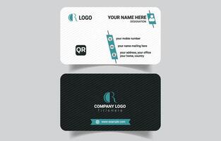 Modern business card design example vector