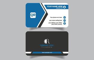 Business card with QR code and logo vector
