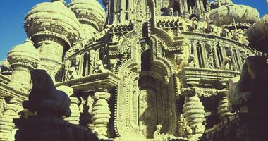 CGI Complex stone design with intricate carvings and artistry video