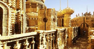 CGI Majestic architectural structure showcasing intricate designs and golden hues video