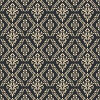 Golden abstract floral seamless pattern on dark gray background vector
