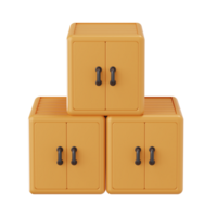 3d render cargo container stack png