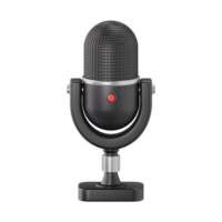 Desktop recording microphone 3d render png