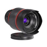Isolated photography optical lens 3d render png