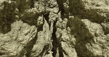 CGI Rugged rock formations with crevices under soft lighting video