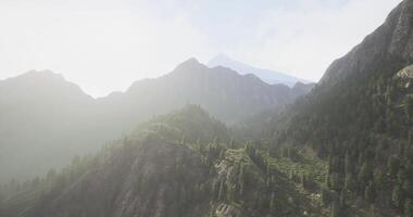CGI Rolling hills rise gently beneath a sky filled with soft sunlight video