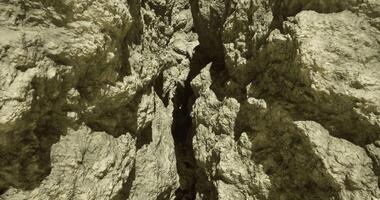 CGI Impressive rock formation showcasing natural textures and crevices in sunlight video