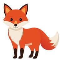 Fox illustration color full fox design vector