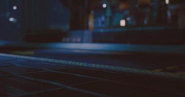 CGI Urban nightscape with reflections and shadows in an industrial area video