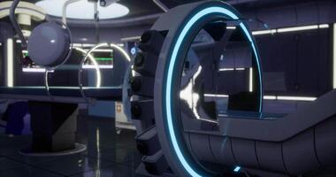 CGI High tech medical facility showcases advanced diagnostic equipment in action video