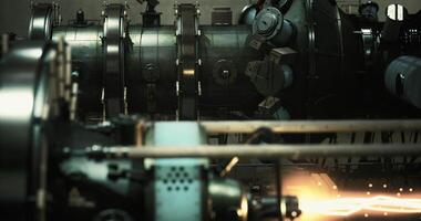 CGI Industrial machine showcasing intricate design and dynamic movement in action video