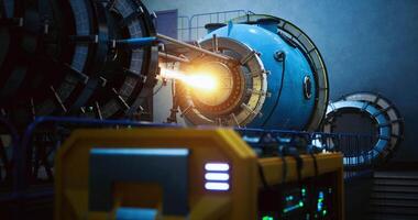 CGI Innovative technology showcased in a futuristic laboratory environment video