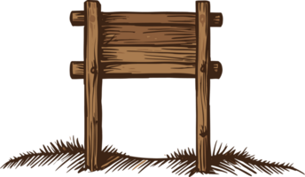 A wooden sign with a sign on it png