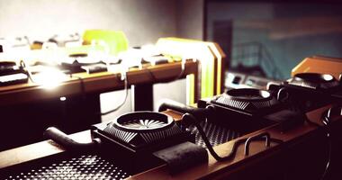CGI Advanced technology equipment in a modern laboratory during daylight hours video