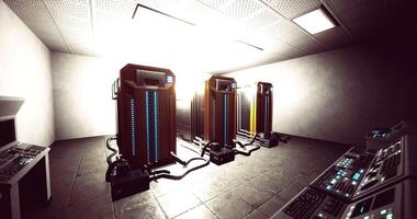 CGI Advanced technology equipment in a well lit control room environment video