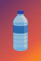 A bottle of water on a colorful background vector