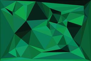 Abstract green geometric low poly background design vector