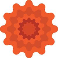 Abstract orange mandala design element for print and web vector