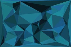 Abstract teal and dark blue geometric polygon background design vector