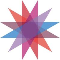 Pastel triangle geometric star abstract design vector