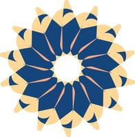 Abstract geometric floral design element for print and web vector
